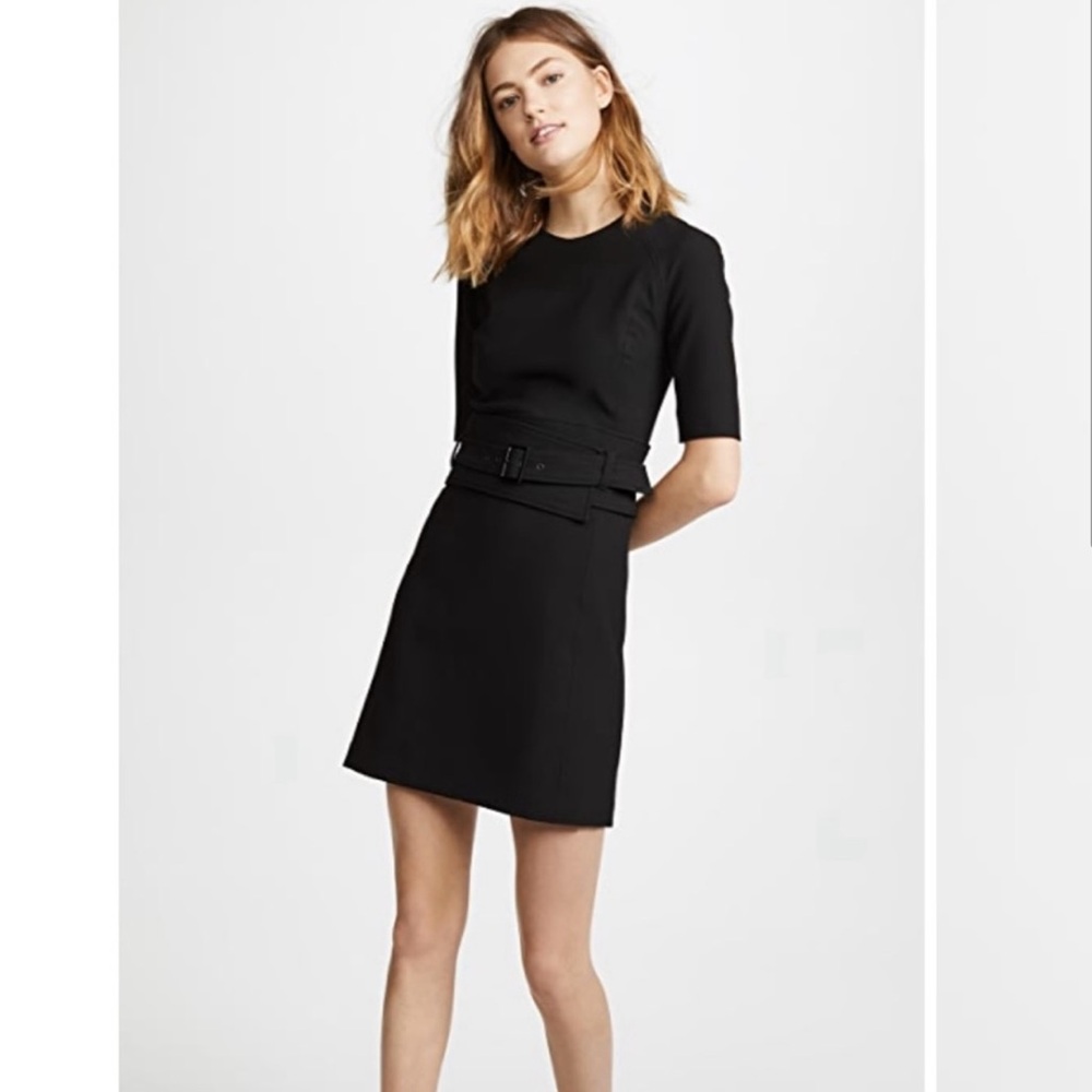 Veronica Beard Nora Belted Dress in Black